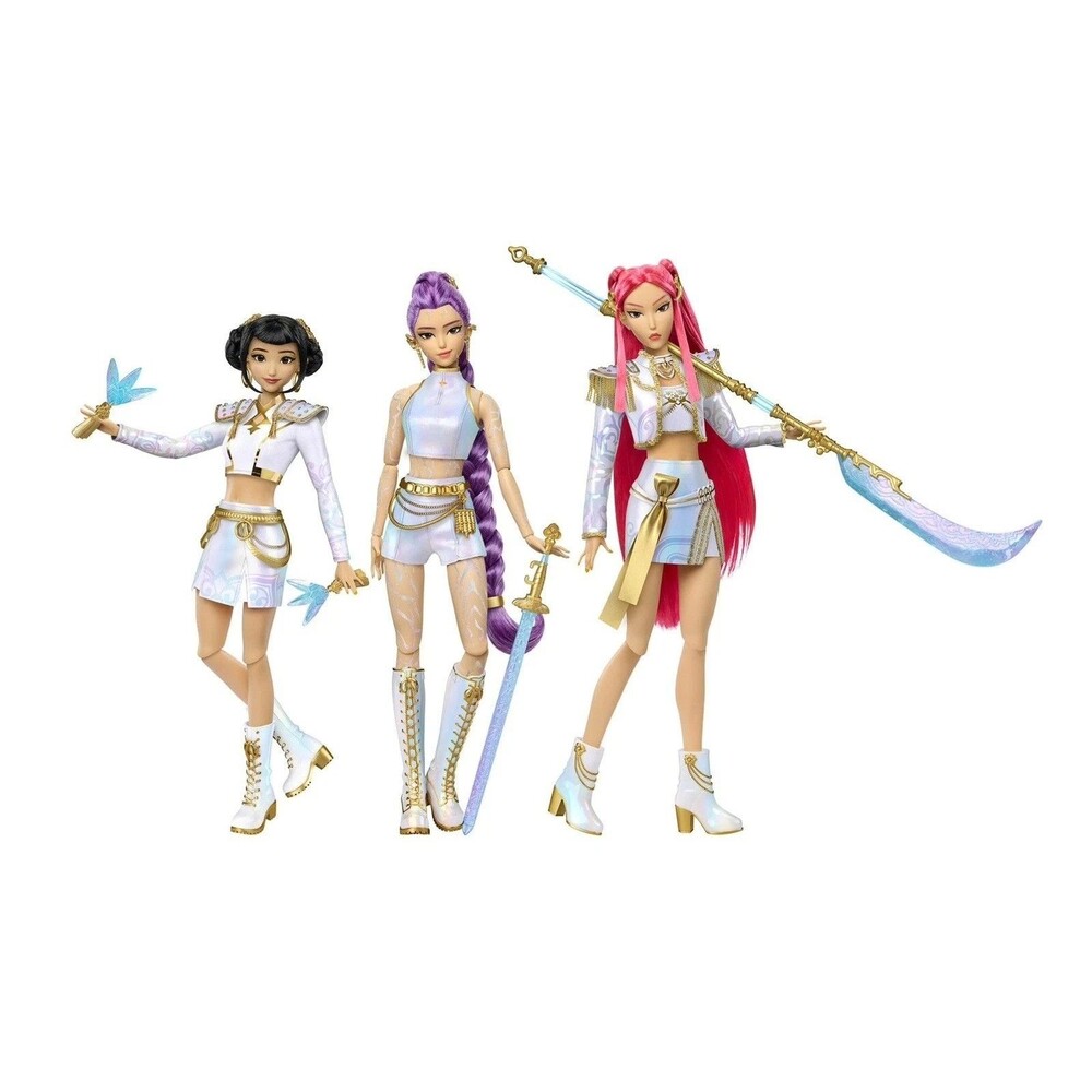 KPop Demon Hunters Huntrix What It Sounds Like Mattel Creations Barbie Set White